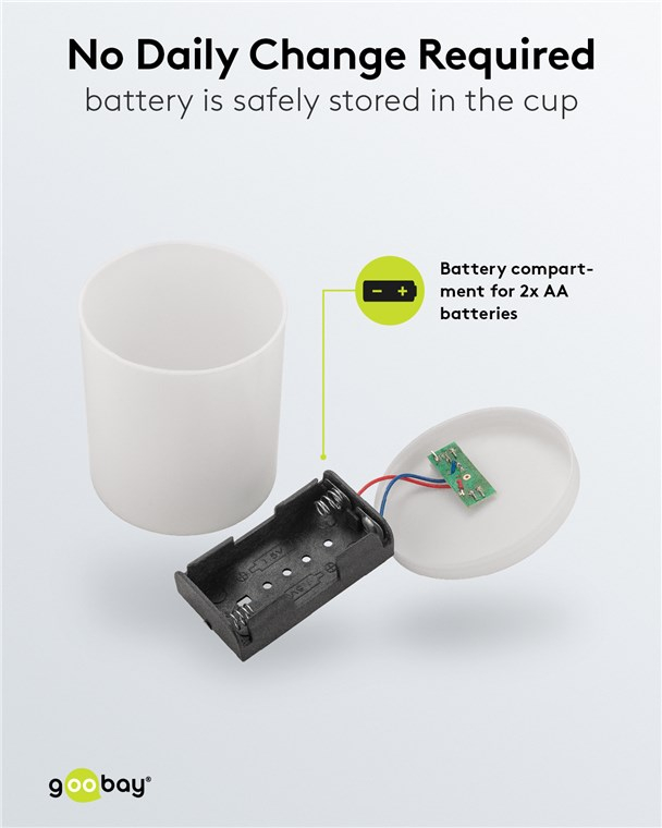 Lumanare funerara LED alb cu efect palpaitor realist alb cald 2700K Goobay 64604 – IoElectronice.ro [10]