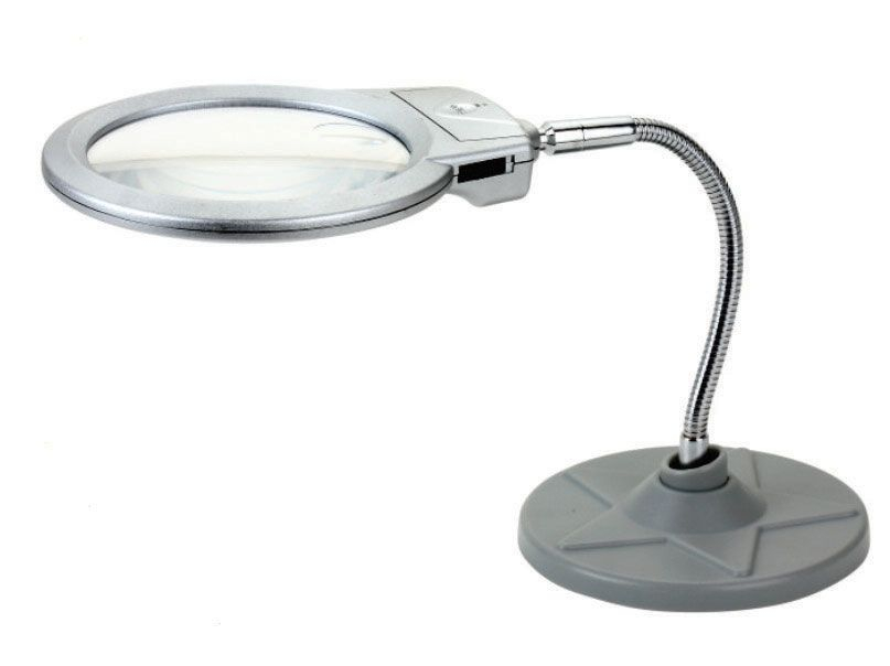 Lupa de birou cu brat flexibil și lumina LED, măritor 2,5x și 5x, ideal pentru lucru detaliat și precis [1]