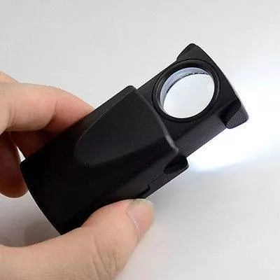 Lupa pliabilă 10X cu lentilă din sticlă, compactă și ușoară, ideală pentru hobby-uri și lucrări precise [2]