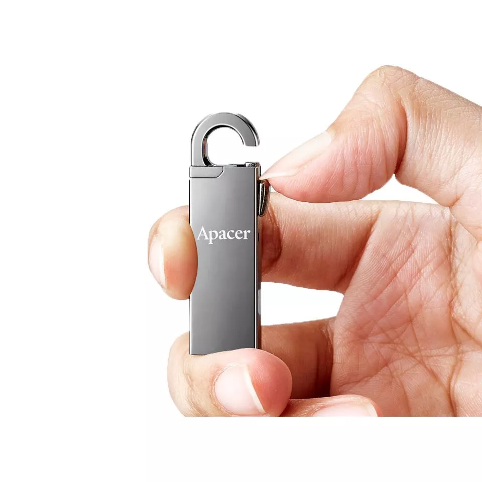 Memorie Flash USB 3.2 32GB, Design Elegant, Cârlig Snap Hook, Rezistent la Șocuri și Apă, Negru Apacer AH15A [2]