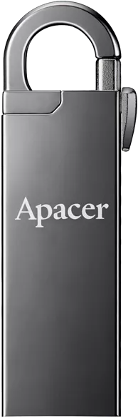 Memorie Flash USB 3.2 32GB, Design Elegant, Cârlig Snap Hook, Rezistent la Șocuri și Apă, Negru Apacer AH15A [1]
