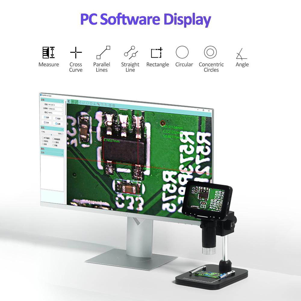 Microscop Digital 02-BX cu Ecran IPS 4.3" și Zoom 1000X pentru Bijuterii, Insecte, Circuite, HD Video, USB și HDMI [7]