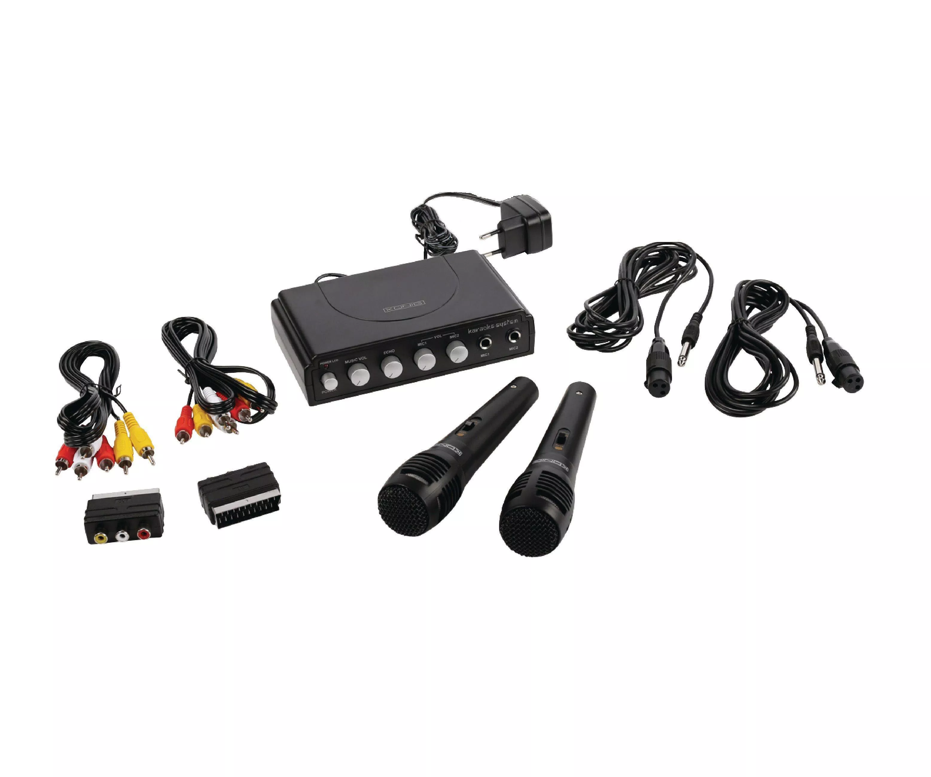 Mixer karaoke cu 2 microfoane negru Konig – IoElectronice.ro [4]