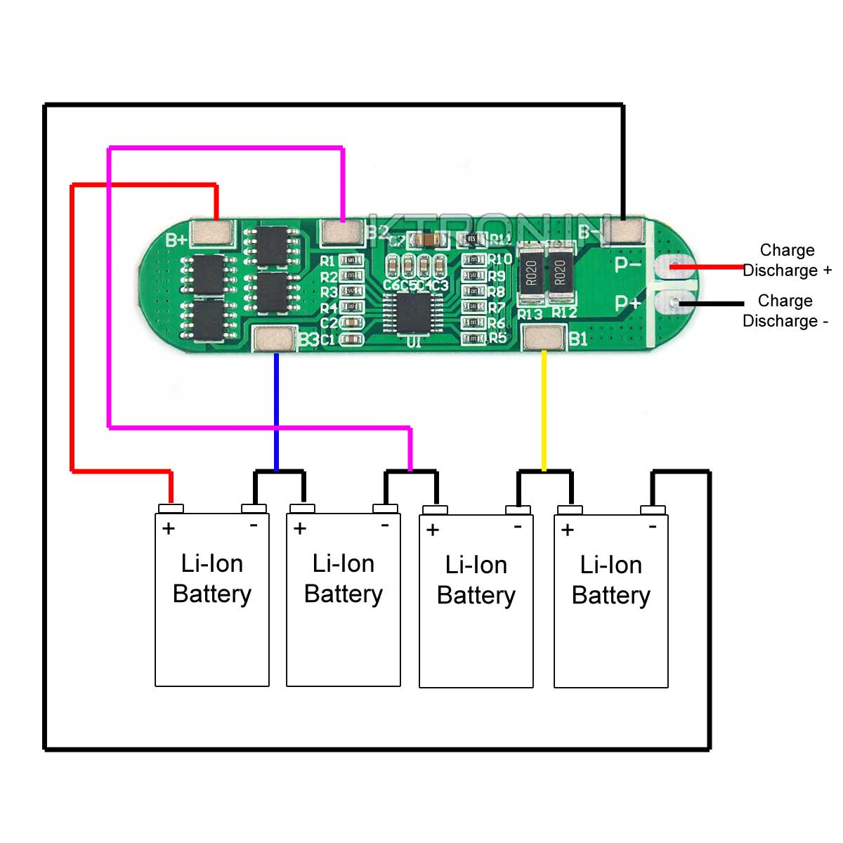 Modul protecție încărcare 4x 18650 12A BMS 4S – IoElectronice.ro [2]