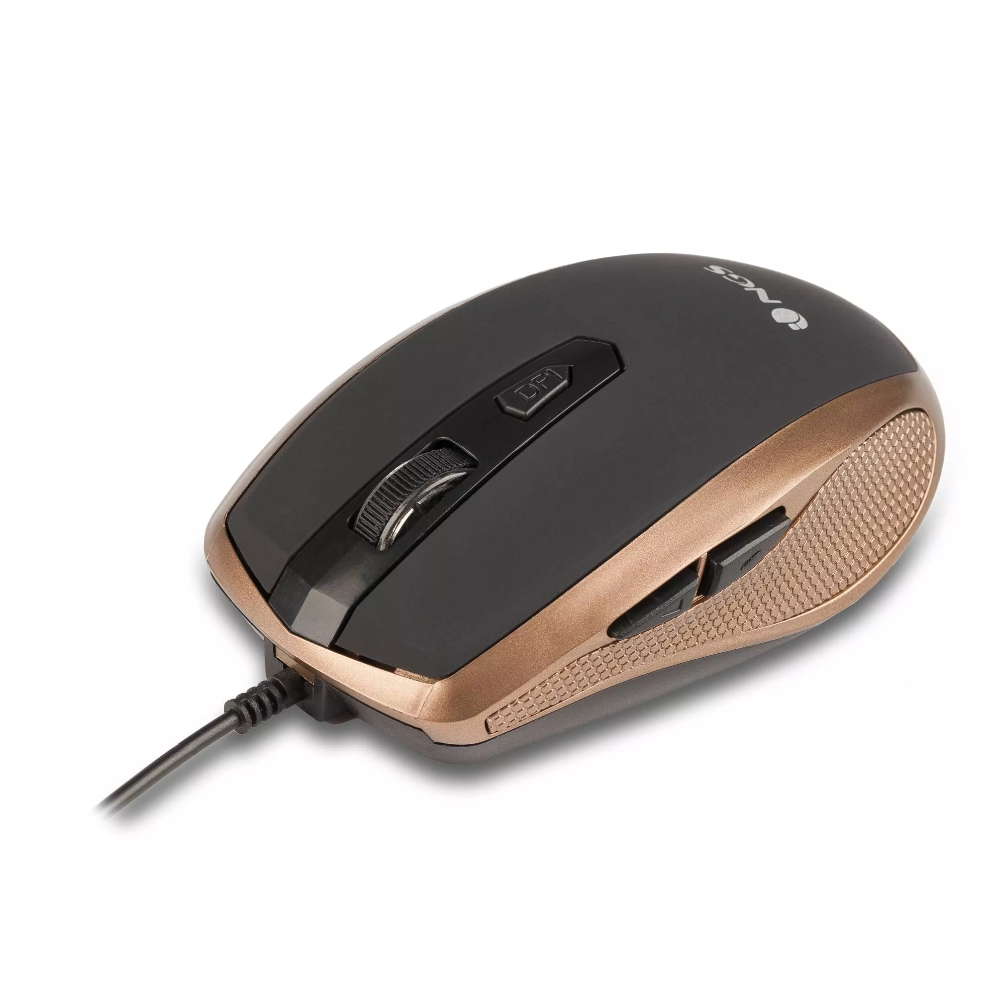 Mouse optic USB auriu NGS, 800/1600dpi, 6 butoane, ergonomic, control precis pentru toate platformele [1]