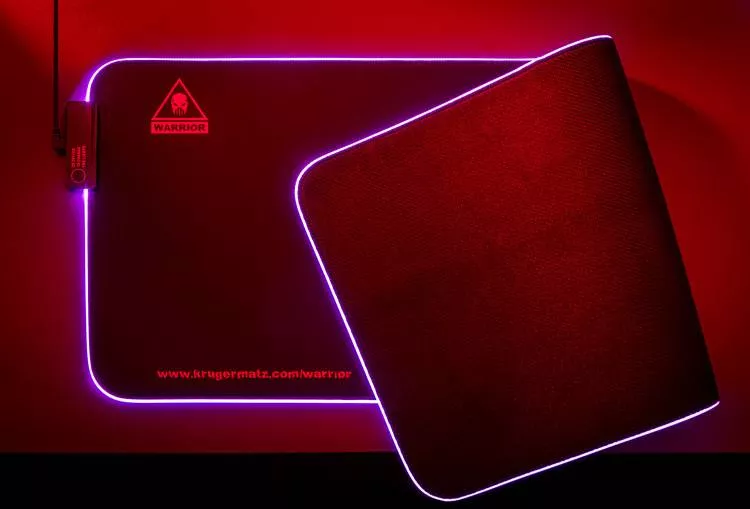 Mouse Pad Gaming Iluminat WARRIOR Kruger&Matz – LED RGB, Suprafață Mare, Control Precise, Design Ergonomic [1]