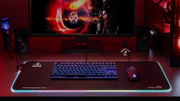 Mouse Pad Gaming Iluminat WARRIOR Kruger&Matz – LED RGB, Suprafață Mare, Control Precise, Design Ergonomic [3]