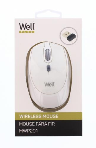 Mouse wireless Well MWP201 alb – Performanță și confort, ideal pentru birou și gaming [3]