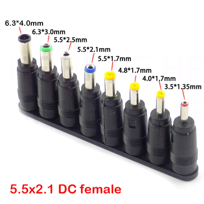 Mufă adaptor alimentare DC 2.1x5.5 mm la 3.5x1.35 mm negru OEM [2]