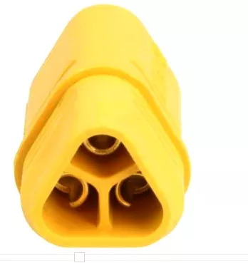 Mufa alimentare DC MT30 tata 3 pini, 15A, 500V, lipită, galbenă, AMASS MT30-M, conector mecanic pe cablu [4]