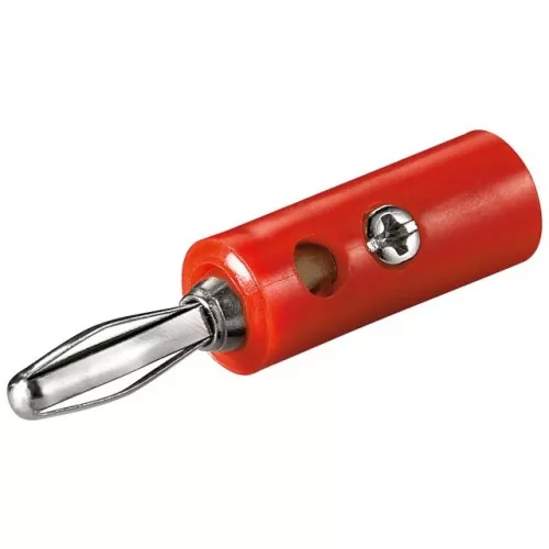 Mufa Banana Tata 4mm cu Șurub, Plastic Roșu, Accesoriu pentru Boxe și Difuzoare, Model WE1370RD-BU [1]