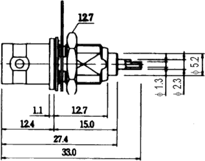 Mufa BNC Soclu mama cu filet lung lipire montare pe panou NINIGI BNC-006-L – IoElectronice.ro [2]