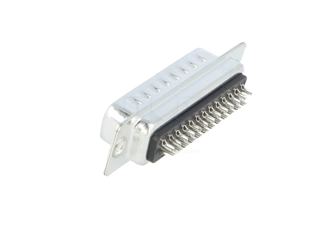 Mufa D-Sub 25 pini tata pe cablu lipire contacte bronz-fosfor ADAM TECH DB25-PD – IoElectronice.ro [2]