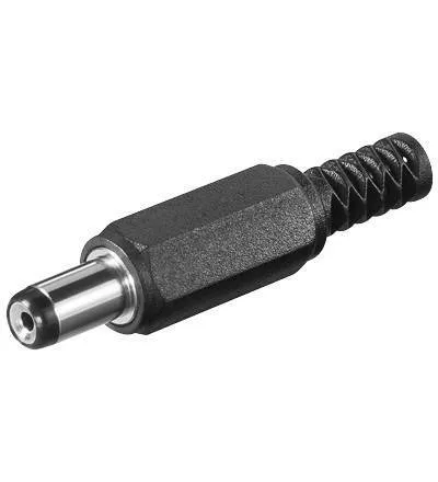 Mufa DC 1.7x5.5mm Tata Goobay cu Protector de Cablu – Model PCM 17X55P-BU [1]