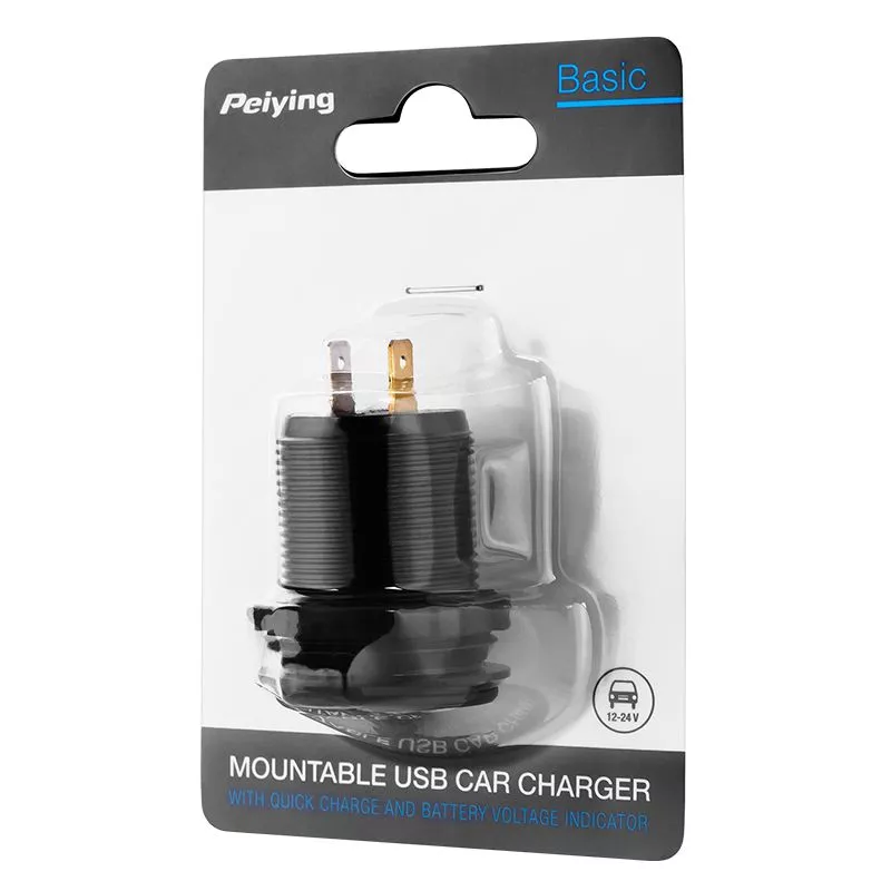 Mufa auto încărcare USB QC3.0 2 porturi, rapidă, sigură, compatibilă cu 12-24V, PVC și aluminiu [3]