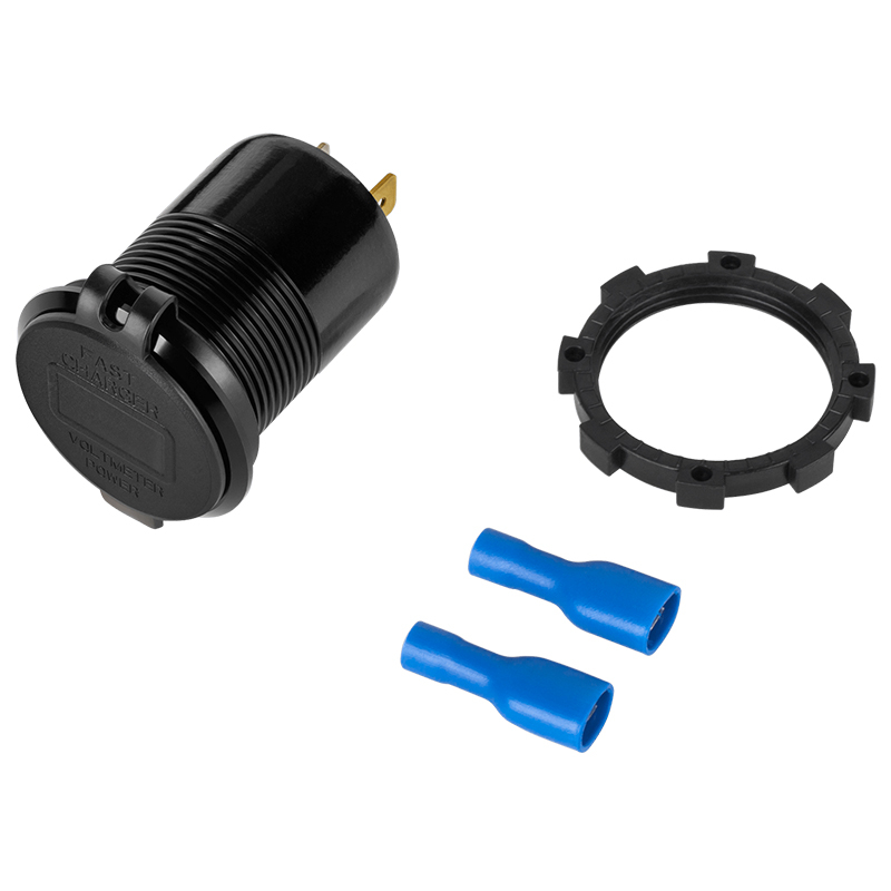 Mufa de încărcare auto 12-24V cu USB, USB-C PD QC 3.0 63W și display – Putere și siguranță în mașină [2]