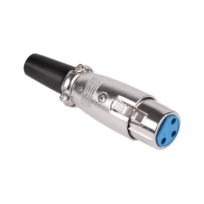 Mufa XLR 3 poli mama, executie tata, argintie, brand OEM, cu protectie cablu, garantie 24 luni persoane fizice. [2]