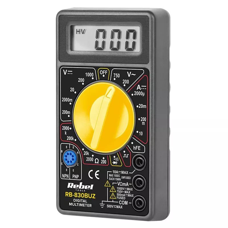 Multimetru Universal cu Buzzer RB-830BUZ REBEL – Precizie, Funcții Multiple și Design Compact [1]