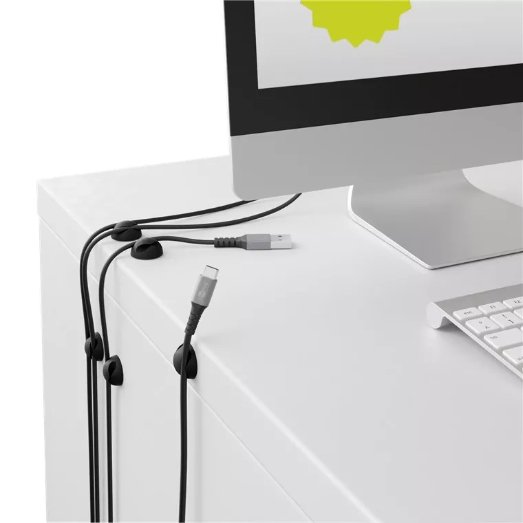 Organizatoare cabluri 6buc cu 2 sloturi negru Goobay – IoElectronice.ro [5]