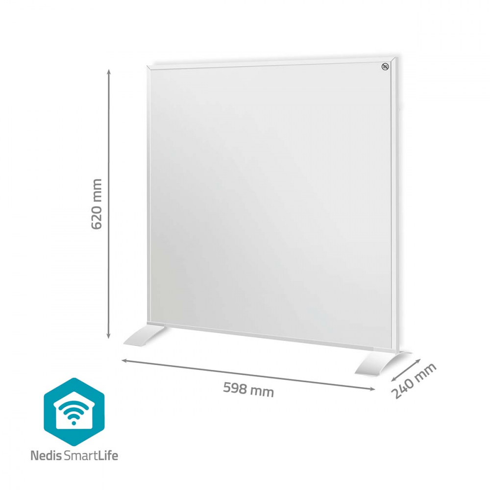 Panou radiant infraroșu WiFi Nedis 350W, control vocal, IP44, alb, ideal pentru încăperi până la 9 m² [2]