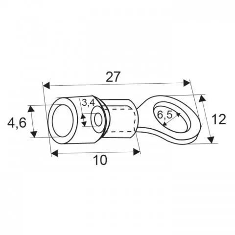 Papuc izolat inel 6.5/2.3mm albastru [2]