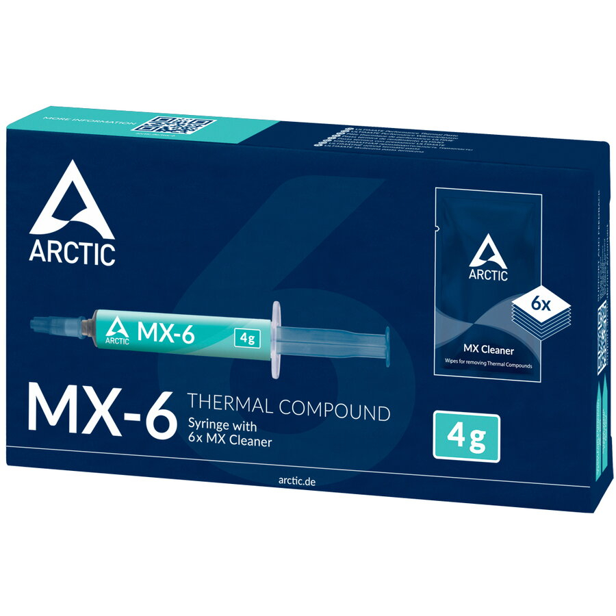 Pasta termoconductoare MX-6 ULTIMATE 4g + 6 servetele MX Cleaner, conductivitate 5.6 W/mK, pentru răcire eficientă [2]