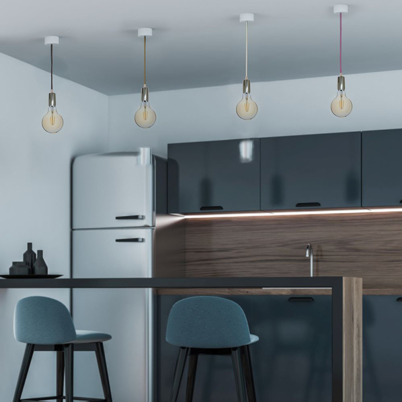 Pendul tavan soclu E27 Crom/alb SKU-3755 V-tac – IoElectronice.ro [8]