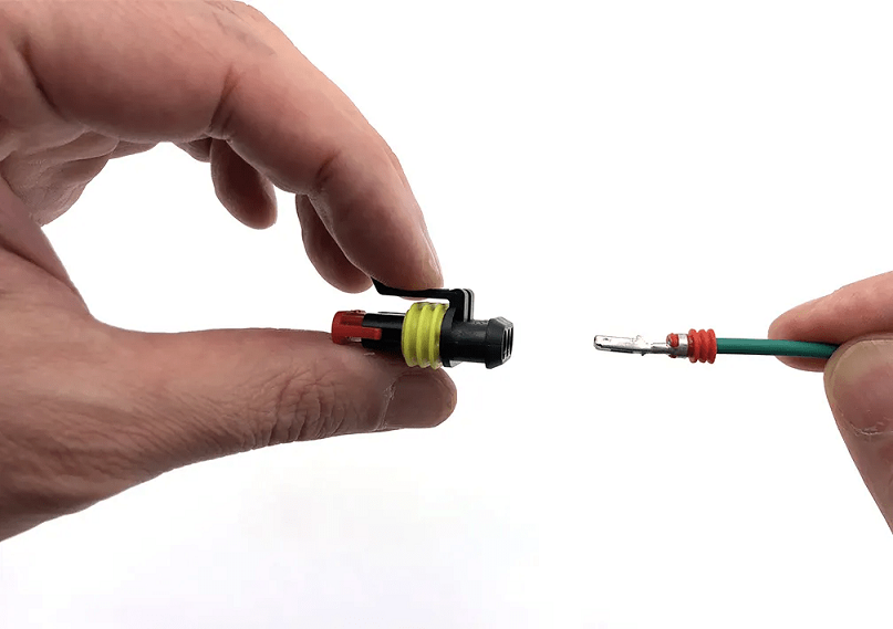 Pin mama cositorit TE Connectivity 282110-1 pentru Superseal 1.5, 20-16AWG, curent 14A, cablu cositorit [5]
