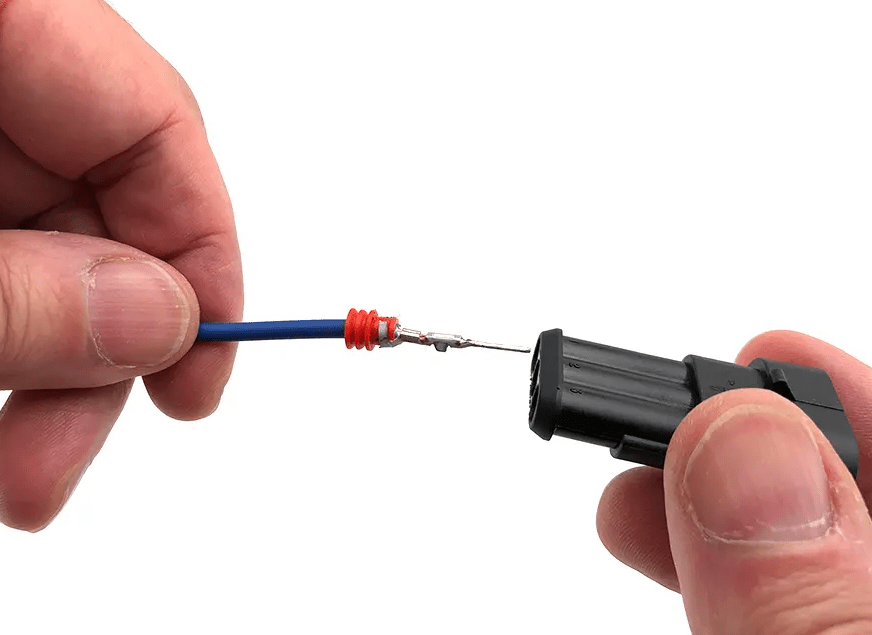 Pin mama cositorit TE Connectivity 282110-1 pentru Superseal 1.5, 20-16AWG, curent 14A, cablu cositorit [4]