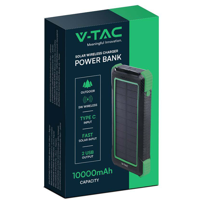 POWER BANK 10000mAh cu încărcare solară și Wireless V-TAC SKU-7835 – IoElectronice.ro [10]