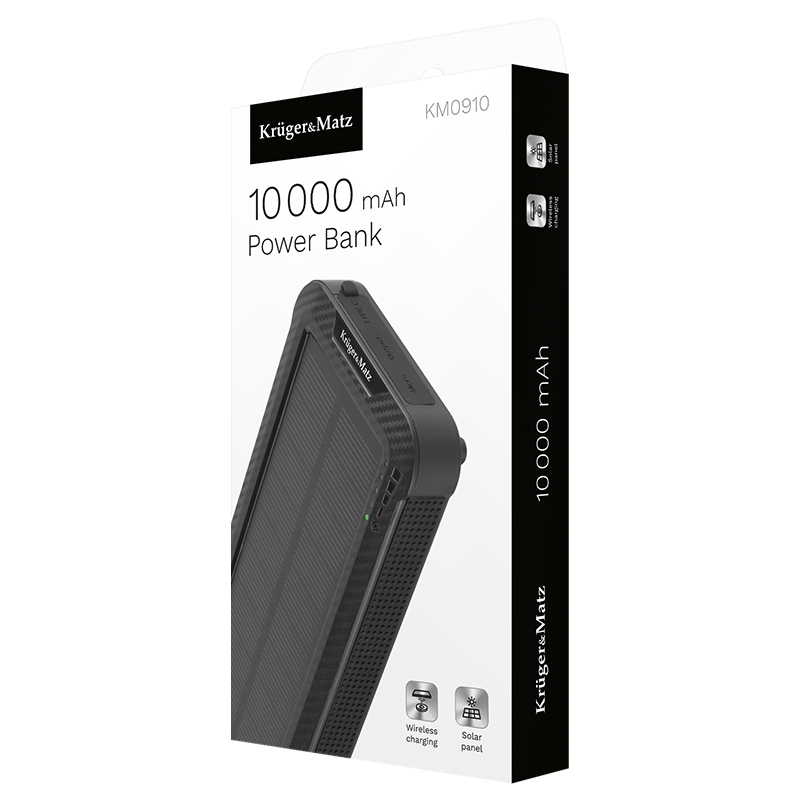 Power Bank 10000mAh Solar QI 5W Kruger&Matz KM0910 [8]