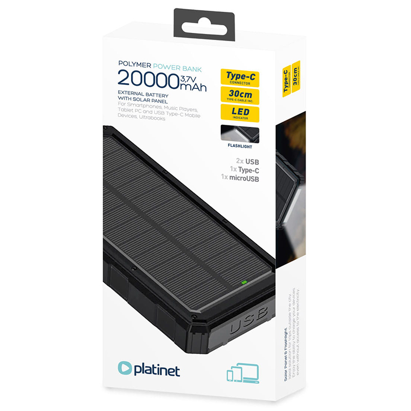 POWER BANK SOLAR 20000mAh PLATINET – IoElectronice.ro [3]