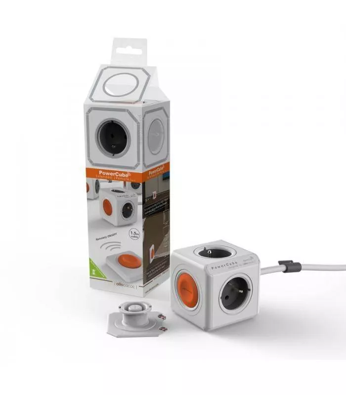 Prelungitor cu 4 prize și control de la distanță, design compact, siguranță și funcționare eficientă [2]