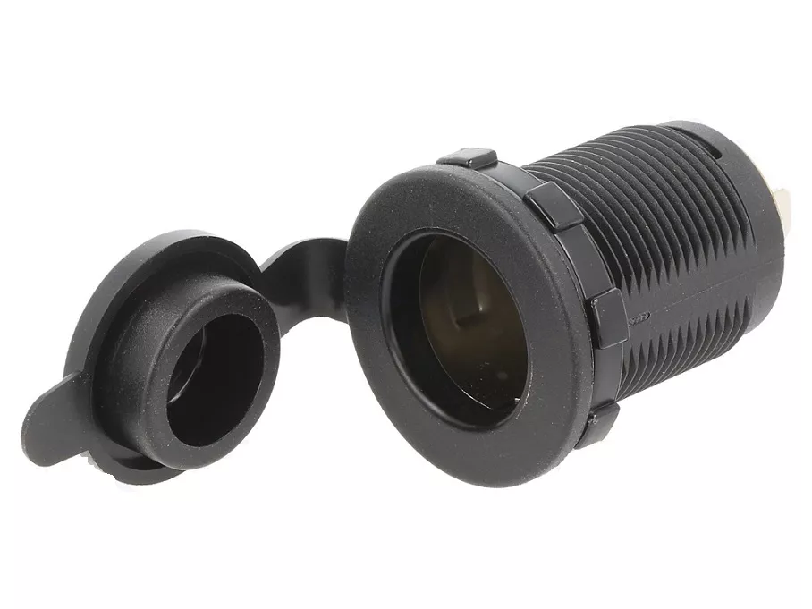 Priza auto brichetă panou 12-24V DC 20A SCI, adaptor cu LED, montare înșurubare, neagră [1]