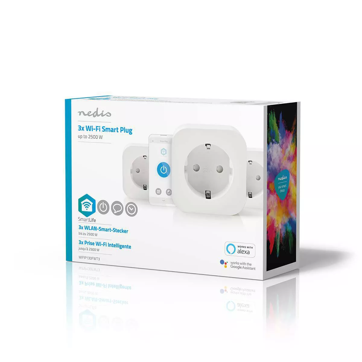 Prize WiFi inteligente Nedis Schuko 10A - Control de la distanță, compatibil cu Alexa și Google Home [3]