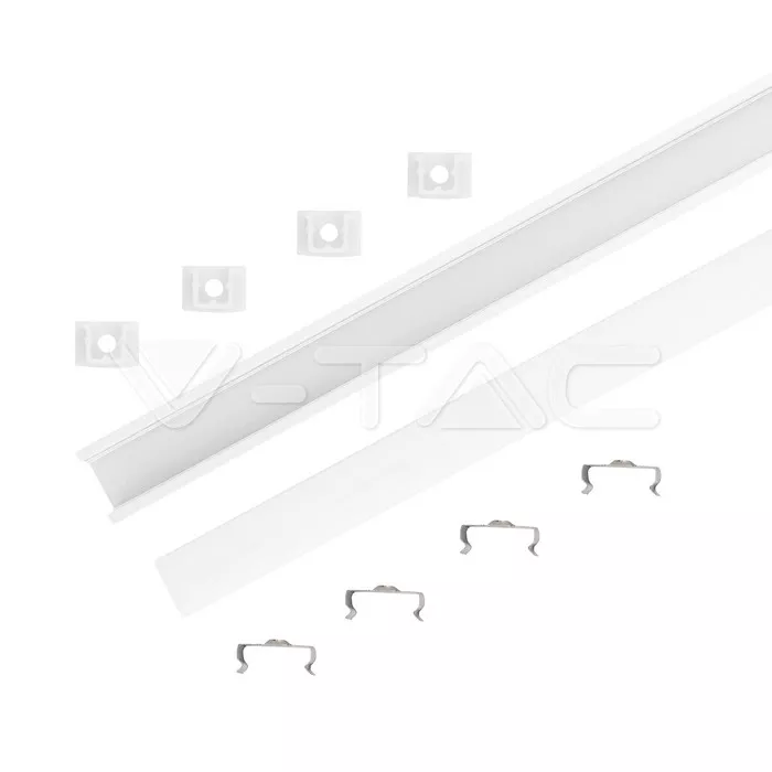 Profil aluminiu pentru banda LED 2m 17.4mm x 12.1mm mat V-TAC – IoElectronice.ro [2]