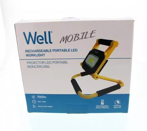 Proiector LED portabil reincarcabil 10W 700lm IP65 Well – IoElectronice.ro [3]