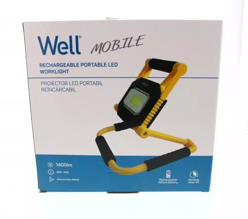 Proiector LED portabil reincarcabil 20W 1400lm IP65 Well – IoElectronice.ro [3]