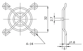 Protecție metalică 40x40mm pentru ventilator TQSolution, fixare cu șurub, culoare neagră. [2]