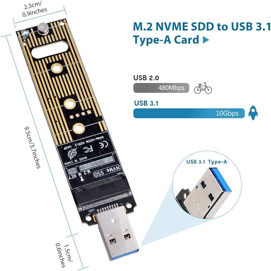 Rack Metalic pentru SSD M.2 cu Port USB 3.0, Capacitate Până la 6TB, Fără Carcasă [1]