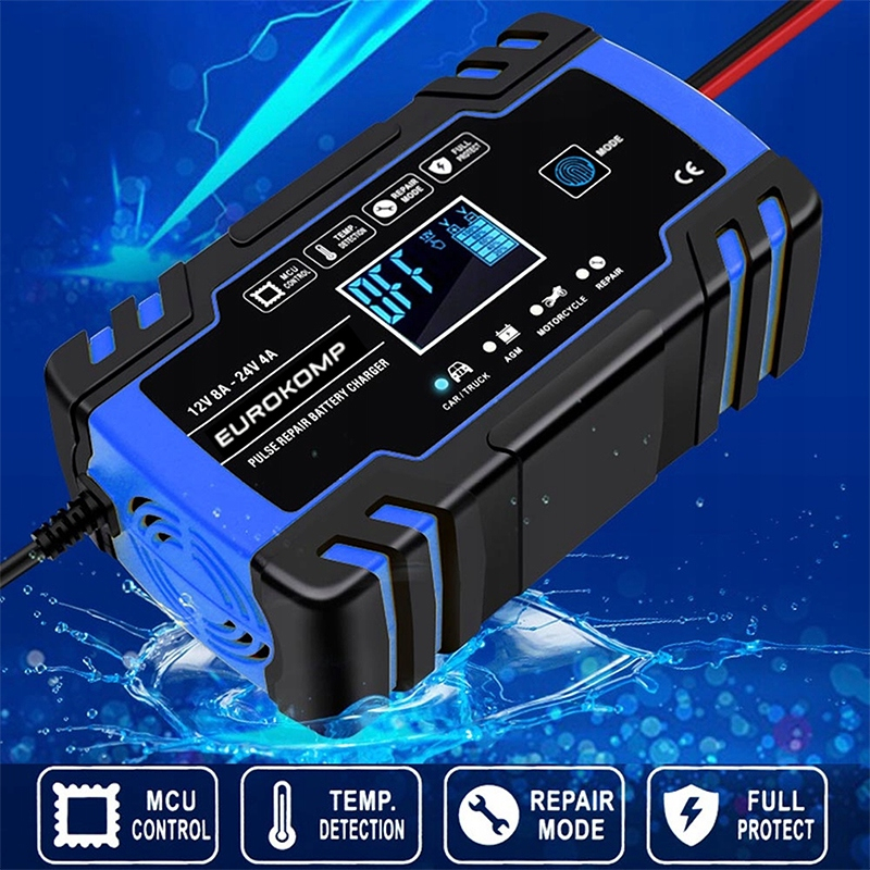 Redresor automat cu microprocesor 12V/8A - 24V/4A EUROKOMP E6148, siguranță și performanță pentru baterii auto, motociclete și barci [5]