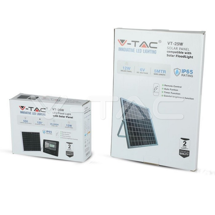 Reflector LED 12W 6000K 550lm cu încărcare solară V-TAC – IoElectronice.ro [8]