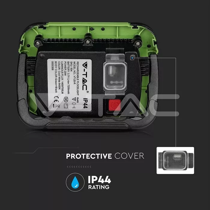 Reflector portabil 20W IP44 4000K 1400lm cip SAMSUNG V-TAC – IoElectronice.ro [6]