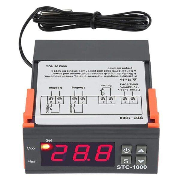 Regulator de temperatură STC-1000 cu senzor NTC, control precis pentru încălzire și răcire, 230V, LCD mare [4]