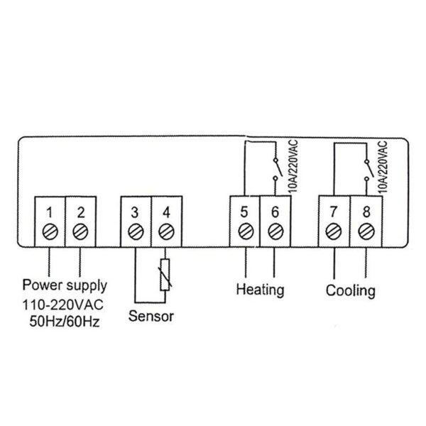 Regulator de temperatură STC-1000 cu senzor NTC, control precis pentru încălzire și răcire, 230V, LCD mare [3]