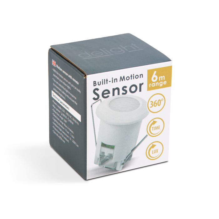 Senzor de mișcare încorporat 360 6m 800W IP20 alb Delight 18695A [3]