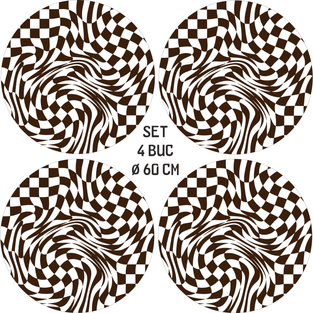 Set 4 Folii Imprimate pentru Jante Auto, EcoSolvent, Autoadezive, Rezistente la Exterior, Ø 60 cm [4]