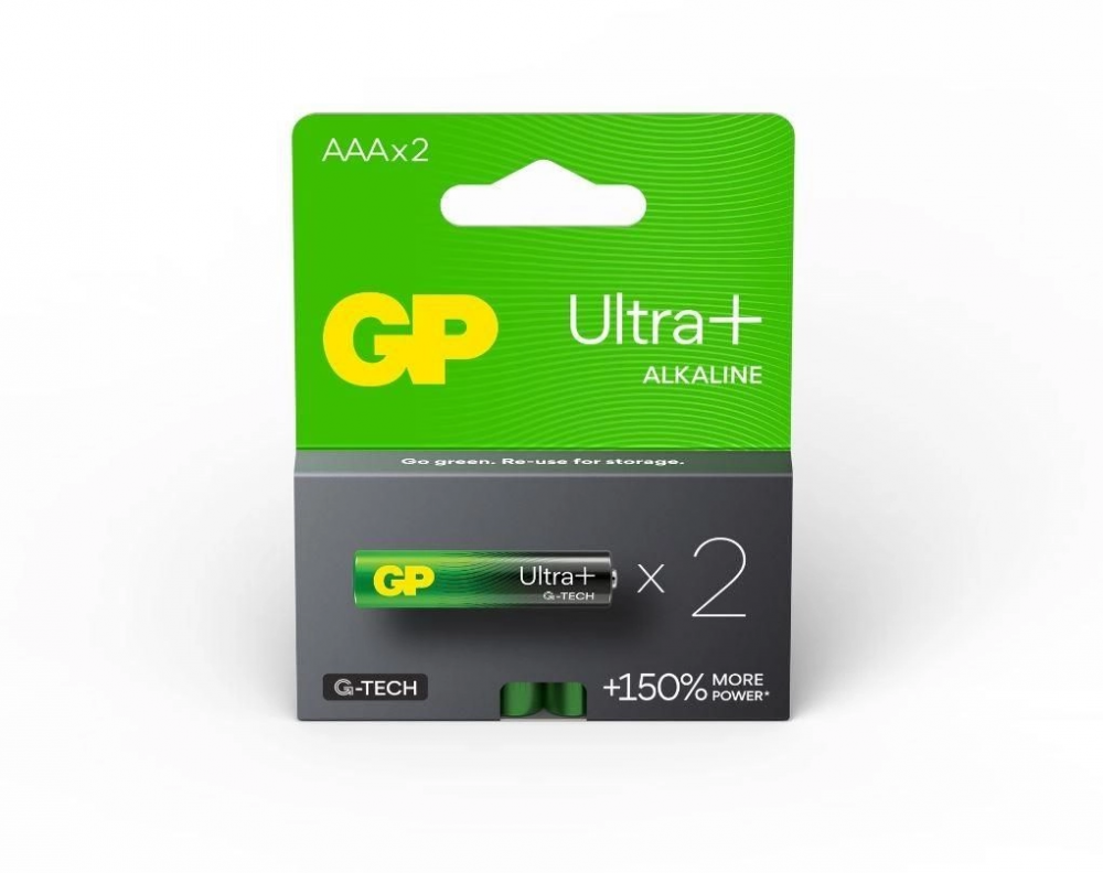 Set Baterii Alcaline UltraPlus GP R3 AAA 2buc – Energie de Durată, Fără Mercur, Capacitate de 7 Ani [1]