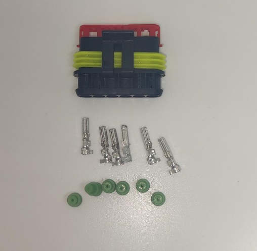 Set conector cablu Superseal 1.5 mama 6 pini IP67 TE Connectivity [2]