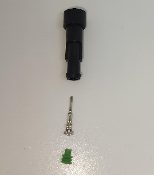 Set conector cablu Superseal 1.5 tata mufa 1 pin 1 pin inclus + 1 garnitura inclusa IP67 TE Connectivity 282103-1-SET-M - IoElectronice.ro [2]